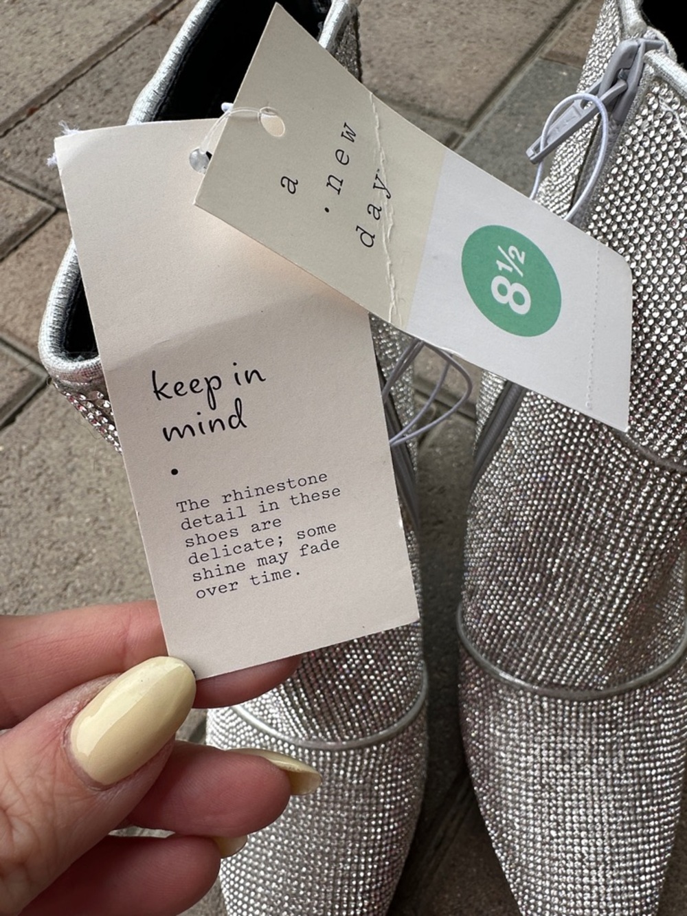 NWT Rhinestone Pointed-Toe Ankle Booties - Picture 15 of 17